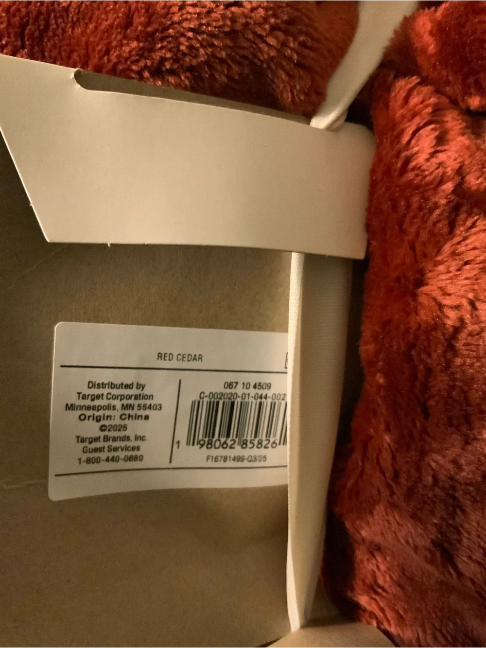 Threshold Throw in Red Cedar